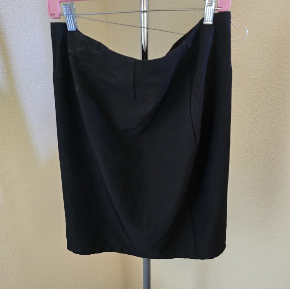 Easywear By Chico's Black Skirt with Full Zip in Back